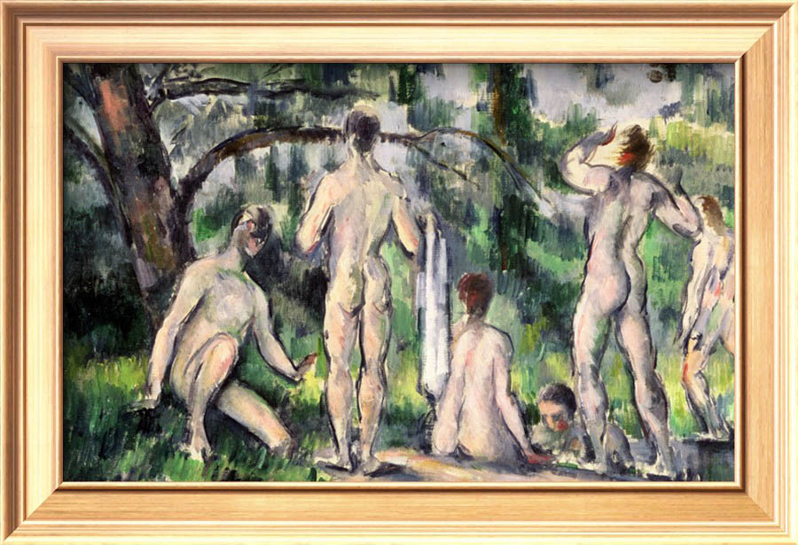 Study of Bathers, circa 1895-98 - Paul Cezanne Painting
